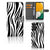 Samsung Galaxy A14 4G Telefoonhoesje met Pasjes Zebra in zebraprint met ruimte voor 3 pasjes.