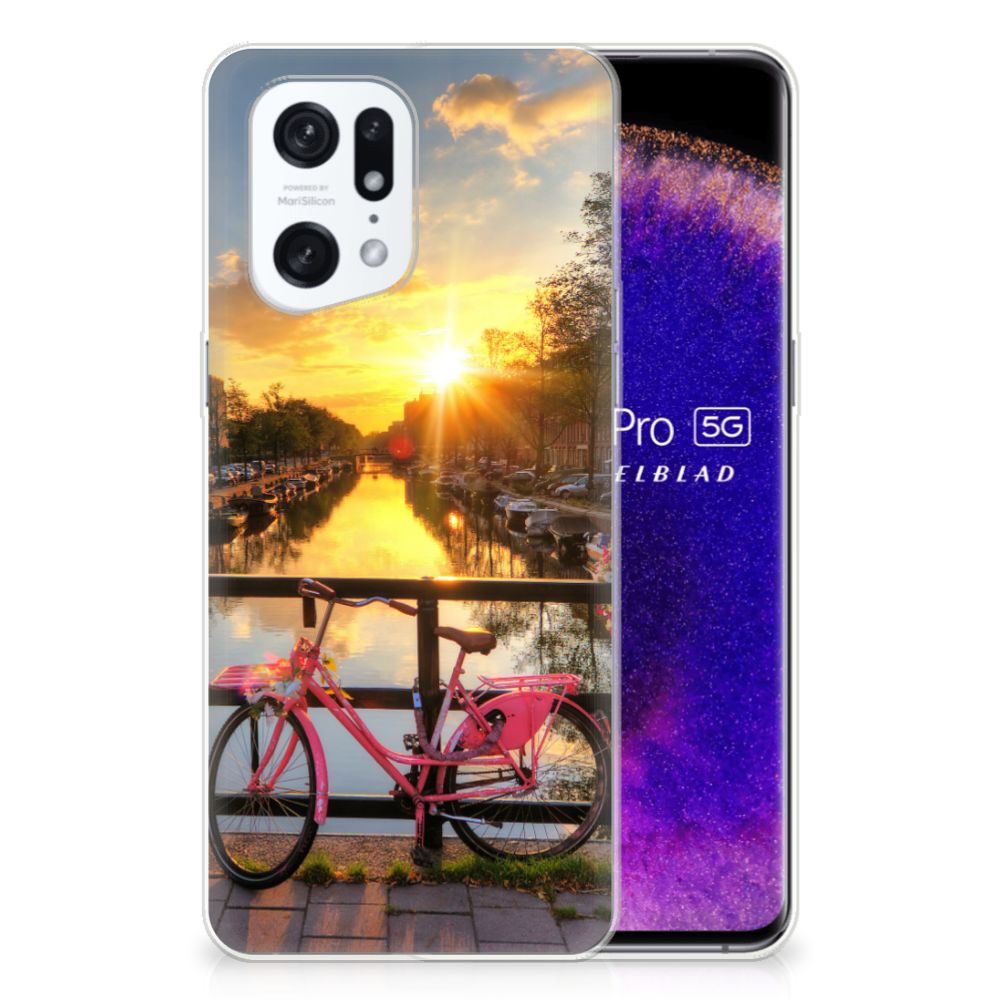 OPPO Find X5 Pro Siliconen Back Cover Amsterdamse Grachten