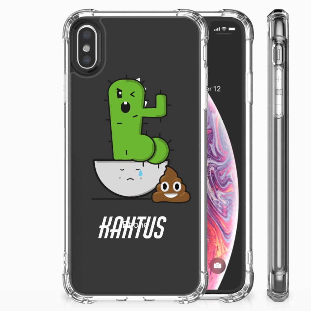 Apple iPhone X | Xs Stevig Bumper Hoesje Cactus Poo