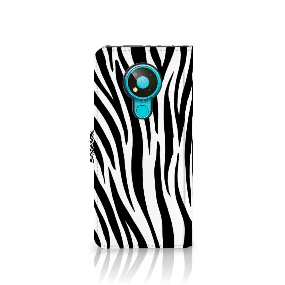 Nokia 3.4 Telefoonhoesje met Pasjes Zebra