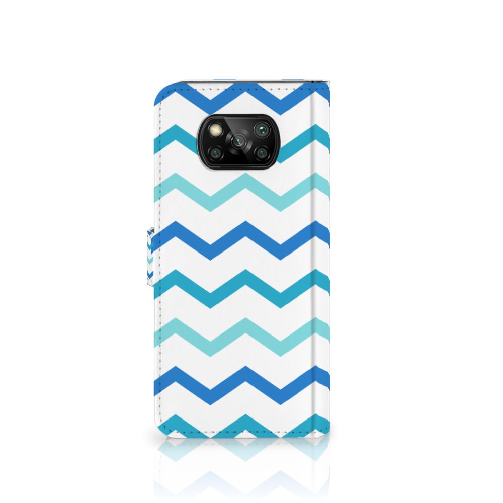 Xiaomi Poco X3 | Poco X3 Pro Telefoon Hoesje Zigzag Blauw