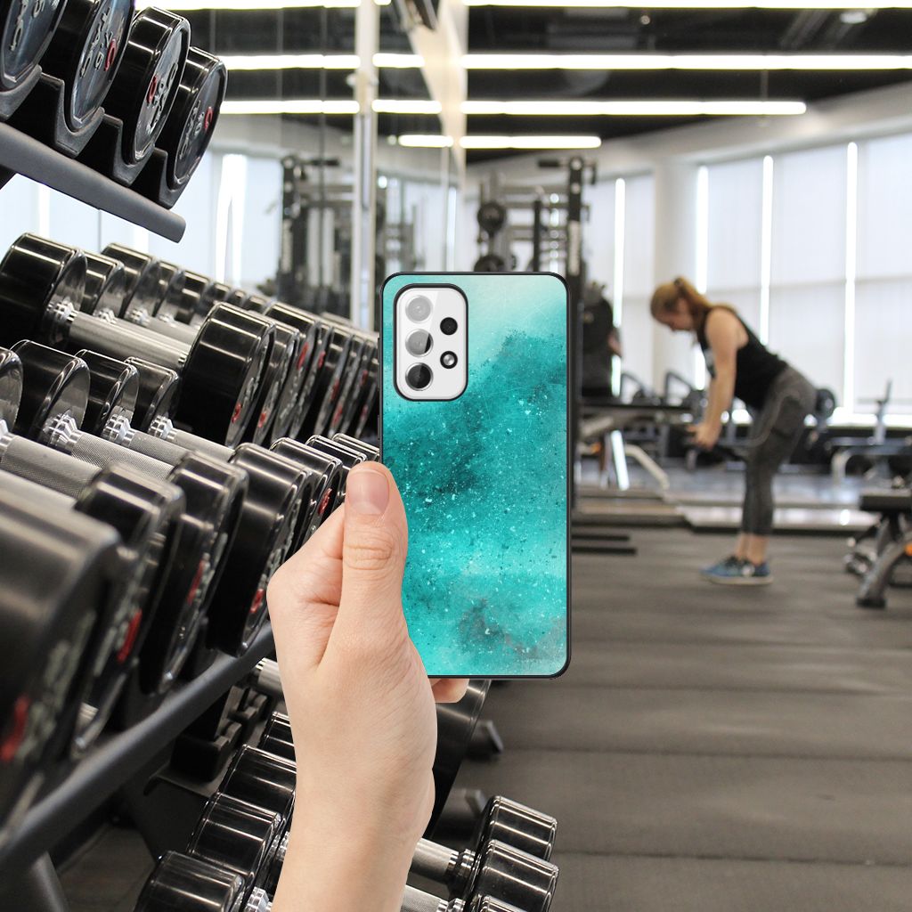 Kleurrijke Telefoonhoesje Samsung Galaxy A73 Painting Blue B2C Telecom