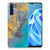 OPPO A91 TPU Siliconen Hoesje Marble Blue Gold B2C Telecom