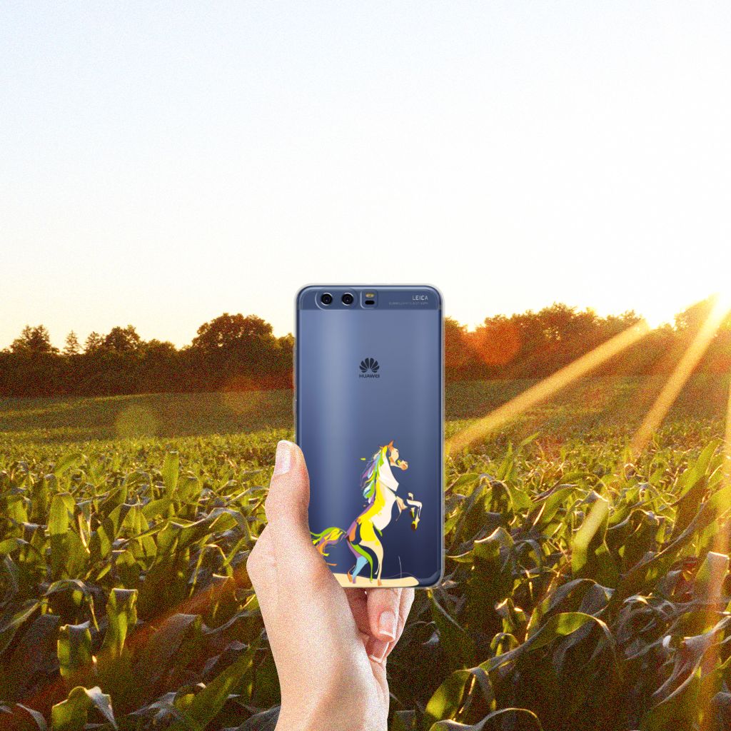 Huawei P10 Plus Telefoonhoesje met Naam Horse Color