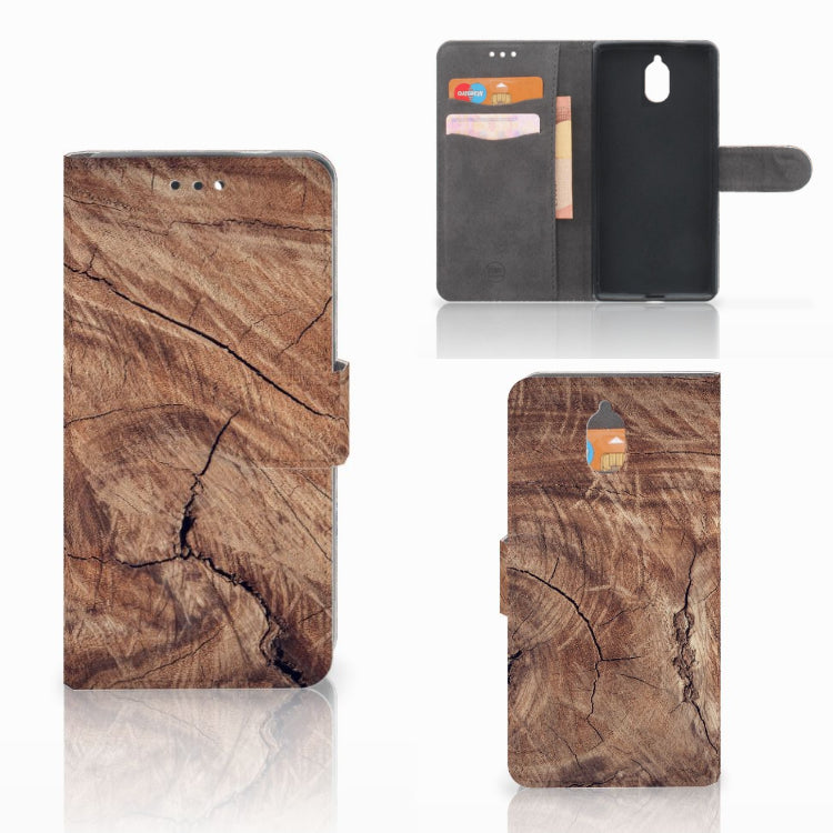 Nokia 3.1 (2018) Book Style Case Tree Trunk