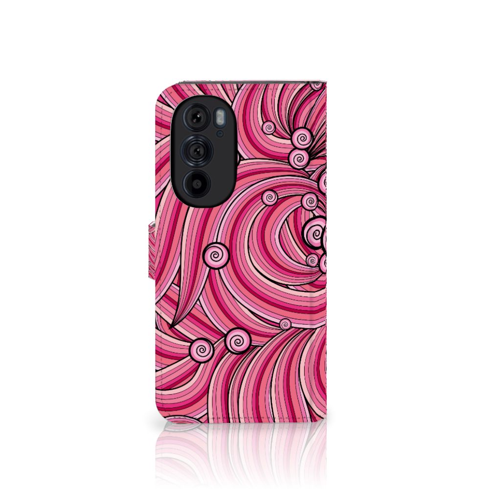 Motorola Edge 30 Pro Hoesje Swirl Pink
