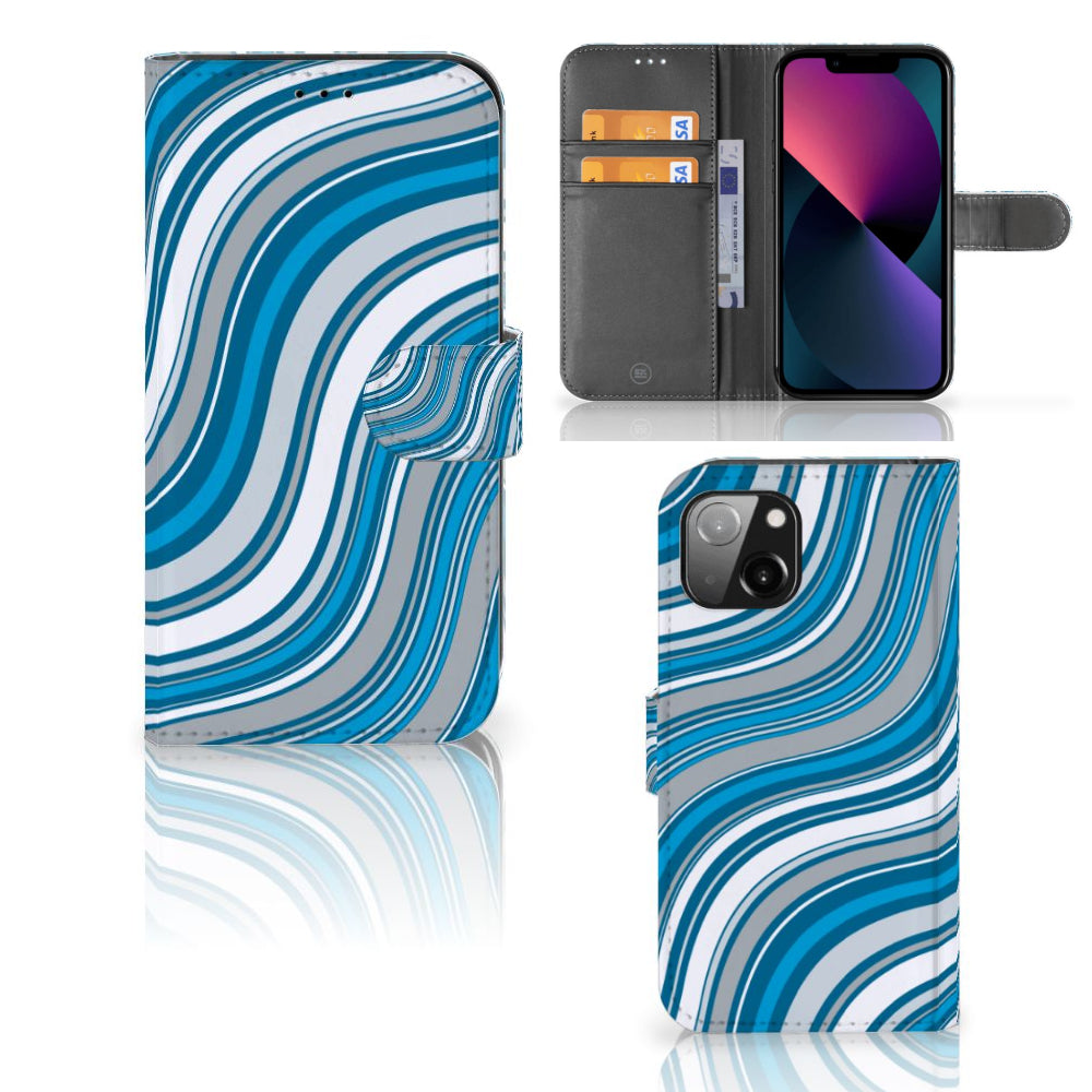 Apple iPhone 13 Telefoon Hoesje Waves Blue