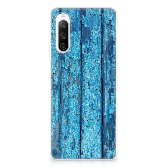 Sony Xperia 10 IV Bumper Hoesje Wood Blue