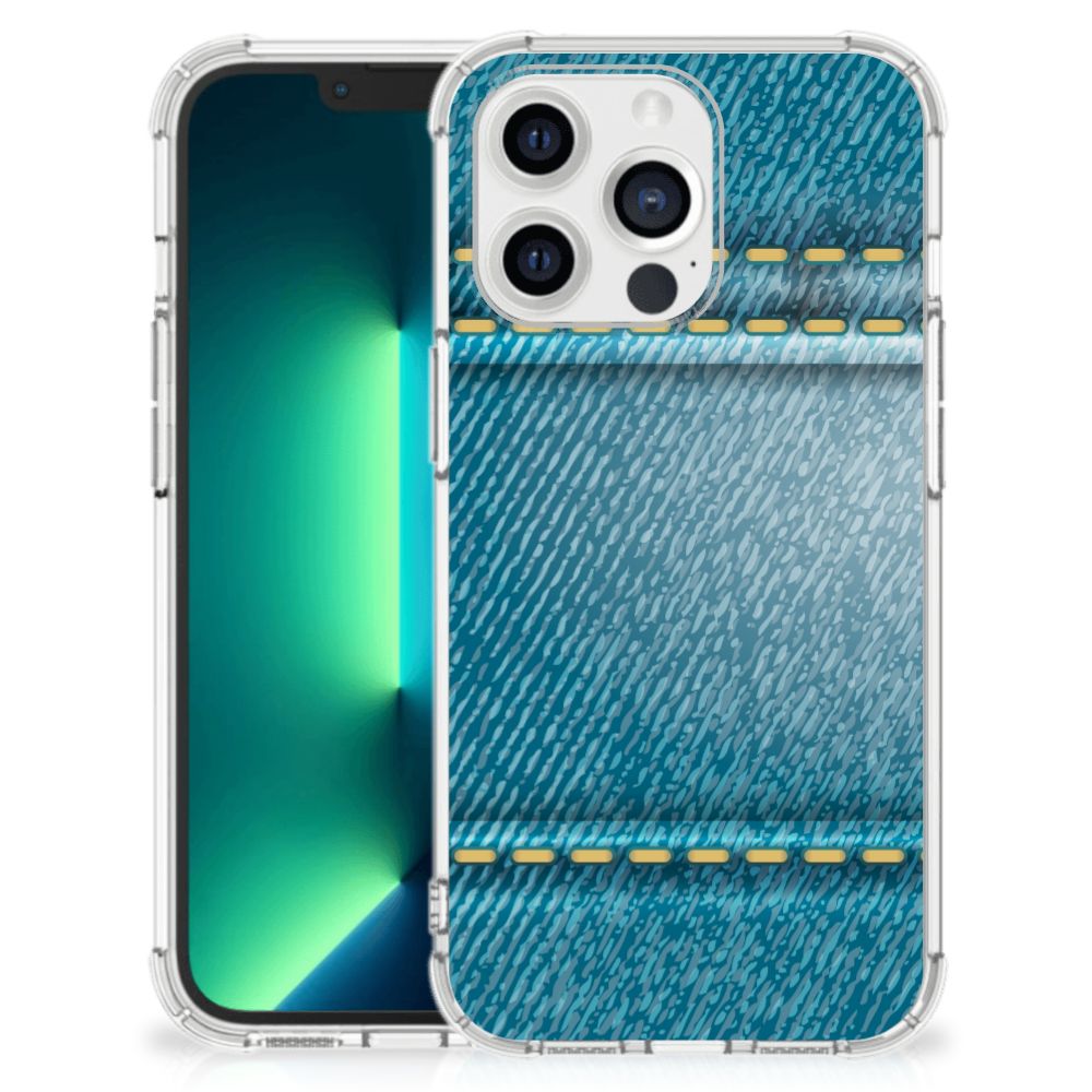 iPhone 13 Pro Max Anti Shock Bumper Case Jeans - B2C Telecom