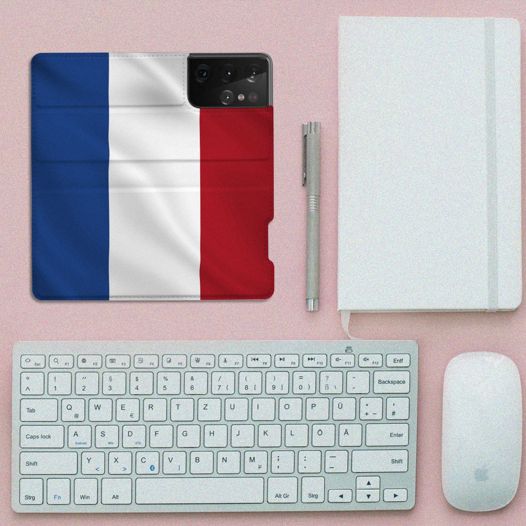Samsung Galaxy S21 Ultra Standcase Nederlandse Vlag - B2C Telecom