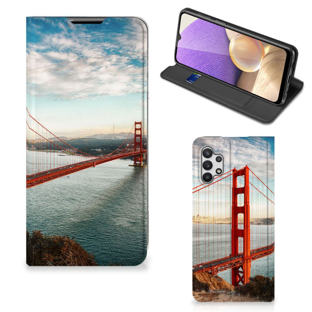 Samsung Galaxy A32 5G Book Cover Golden Gate Bridge - B2C Telecom