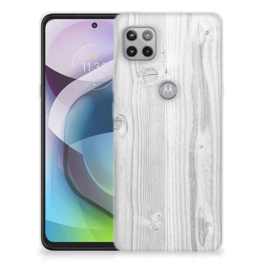 Motorola Moto G 5G Bumper Hoesje White Wood B2C Telecom