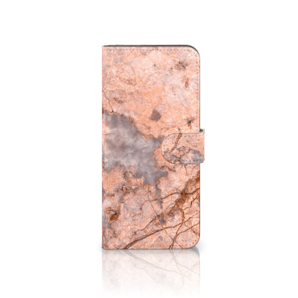 Motorola Edge 20 Lite Bookcase Marmer Oranje