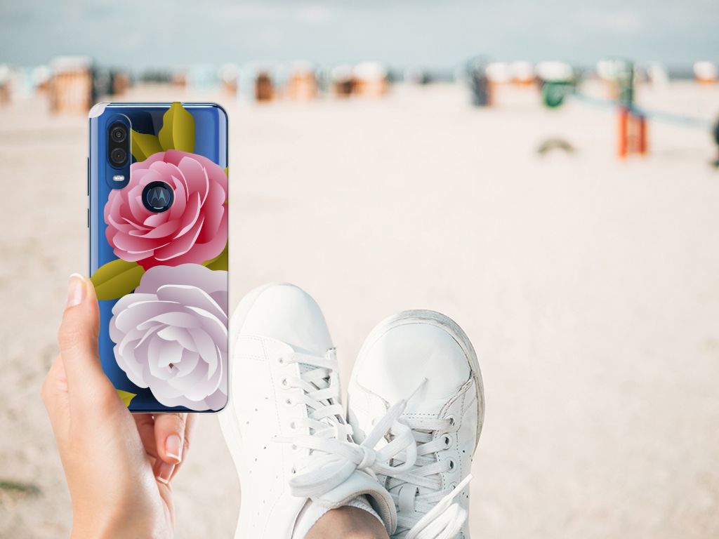 Motorola One Vision TPU Case Roses