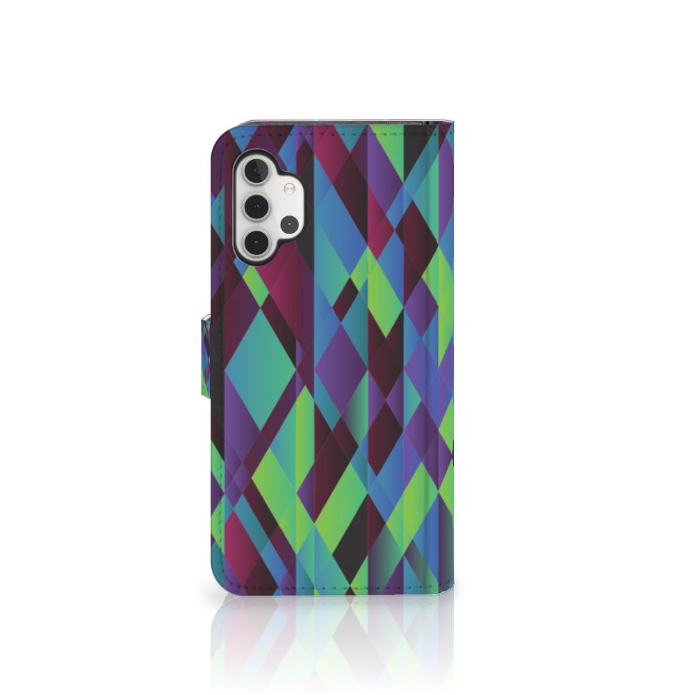 Samsung Galaxy A32 4G Book Case Abstract Green Blue