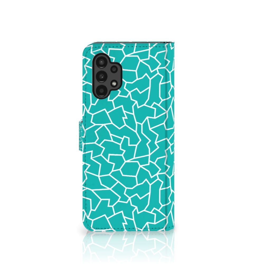 Samsung Galaxy A13 (4G) Hoesje Cracks Blue
