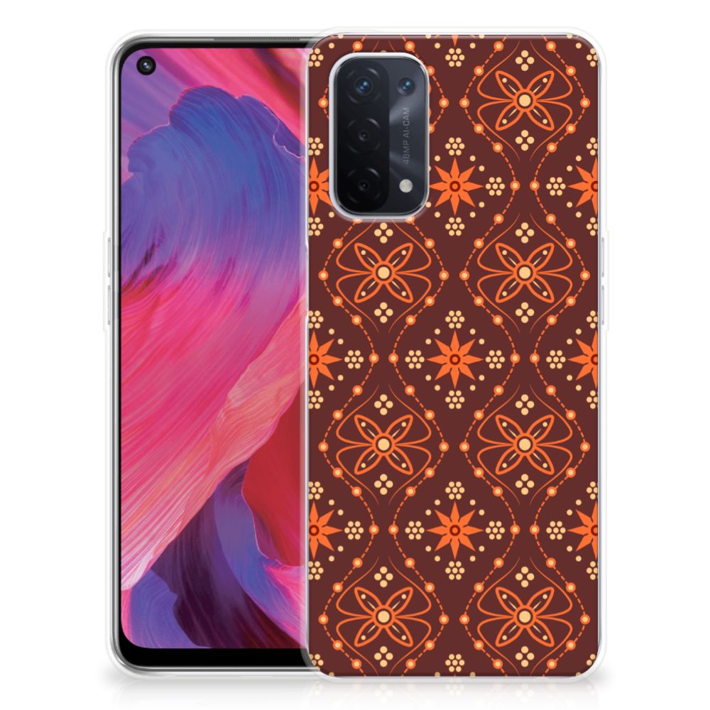 OPPO A93 5G TPU bumper Batik Brown