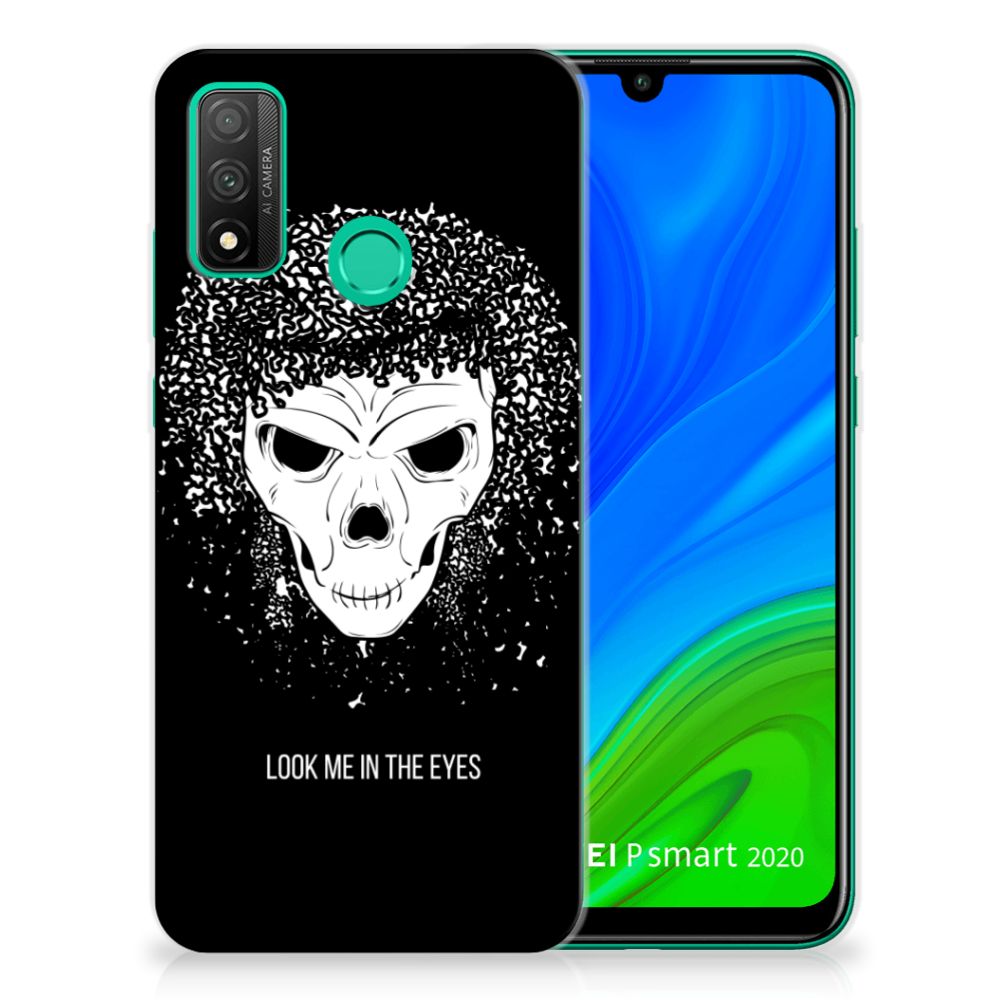 Silicone Back Case Huawei P Smart 2020 Skull Hair