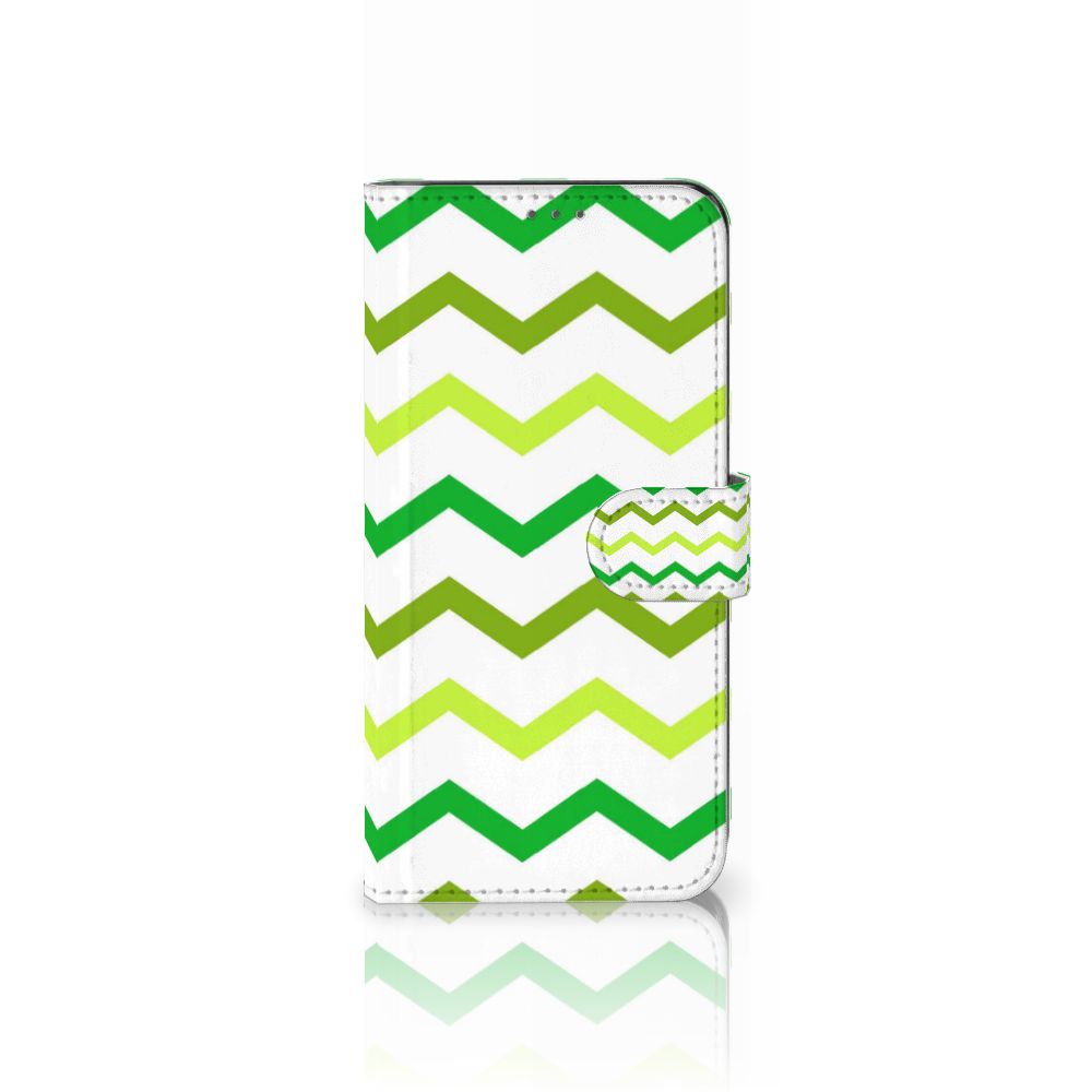 Samsung Galaxy A22 4G | M22 Telefoon Hoesje Zigzag Groen