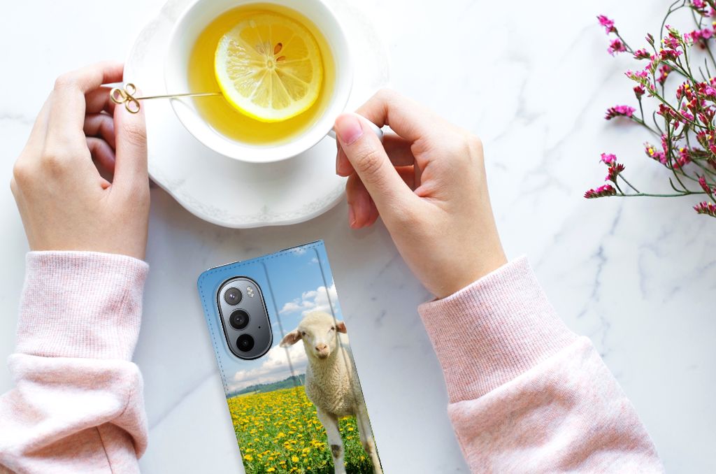 Motorola Edge 30 Pro Hoesje maken Schaap en Lammetje - B2C Telecom
