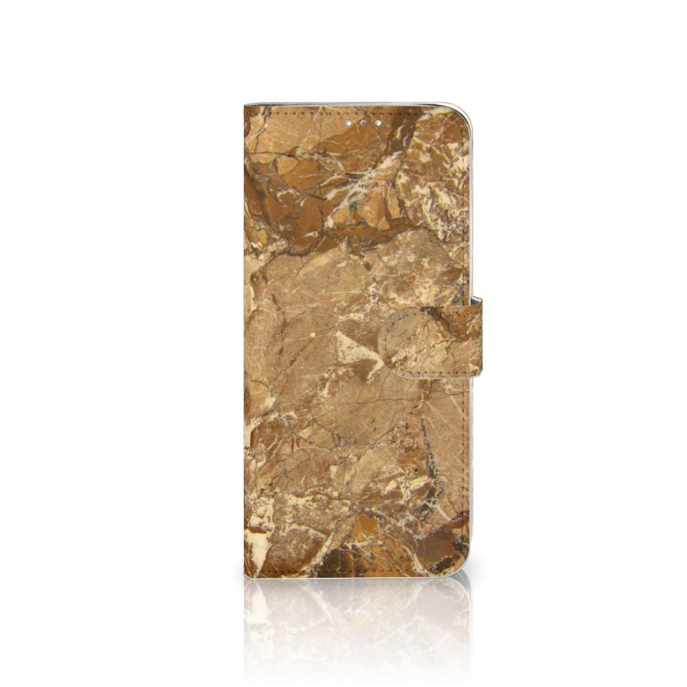 Samsung Galaxy A71 Bookcase Marmer Creme met luxe marmerdesign en bescherming voor je smartphone.