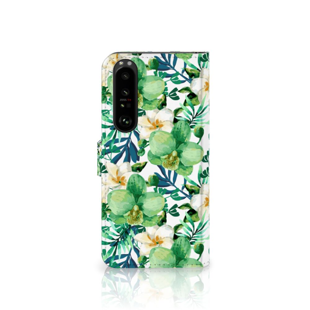 Sony Xperia 1 III Hoesje Orchidee Groen
