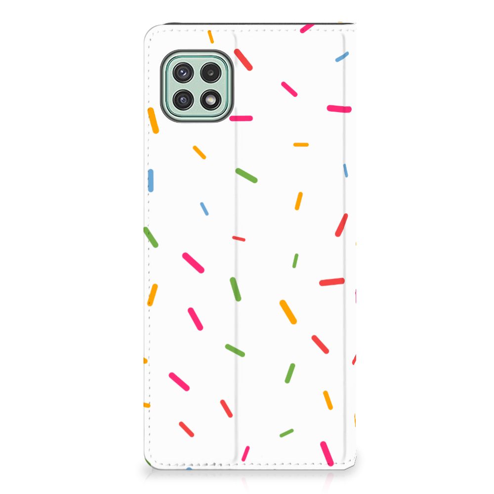 Samsung Galaxy A22 5G Flip Style Cover Donut Roze - B2C Telecom