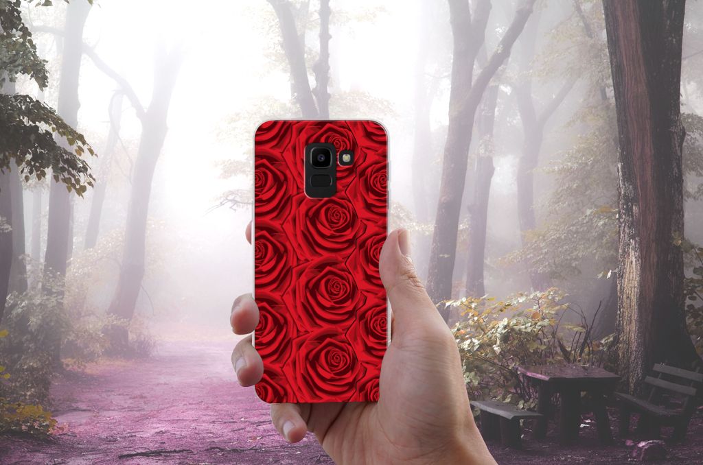 Samsung Galaxy J6 2018 TPU Case Red Roses