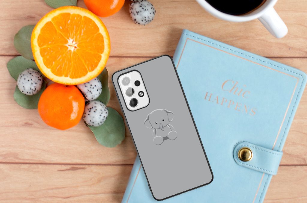 Samsung Galaxy A73 Hoesje Grijs Baby Olifant B2C Telecom