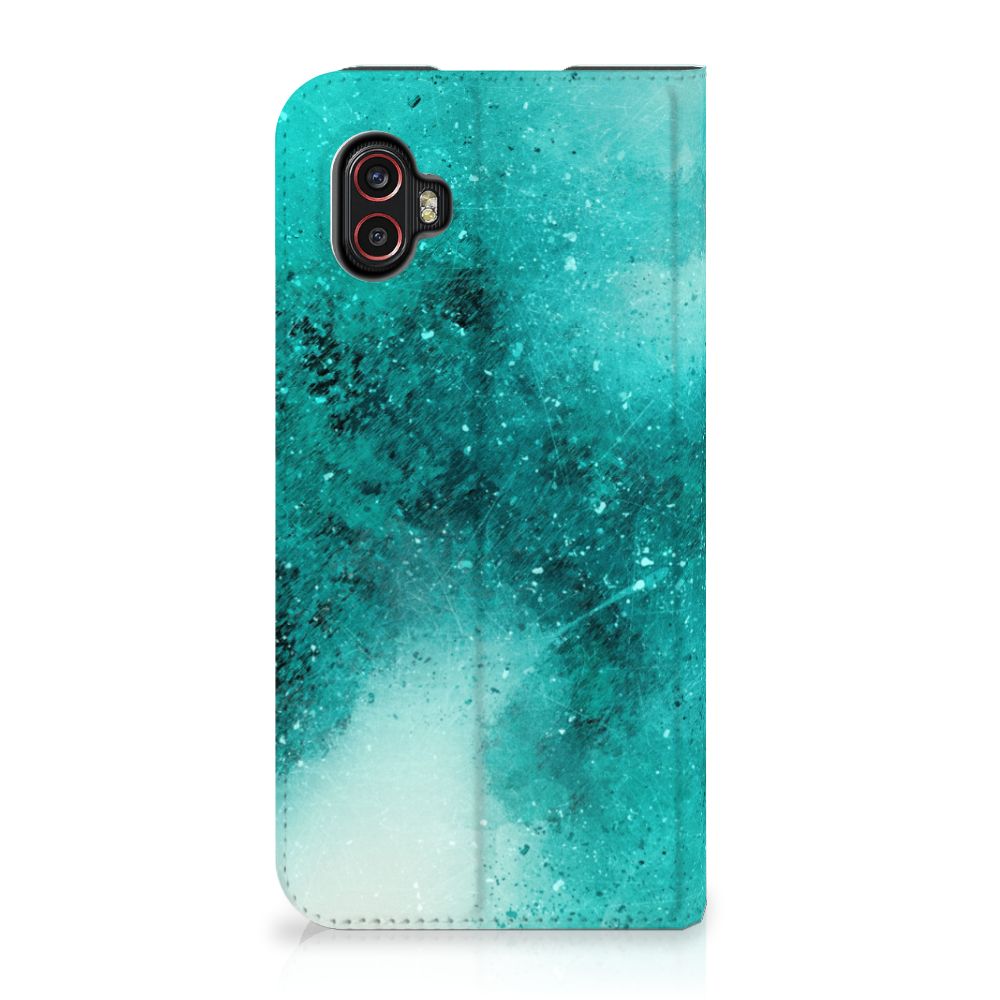 Bookcase Samsung Galaxy Xcover 6 Pro Painting Blue - B2C Telecom
