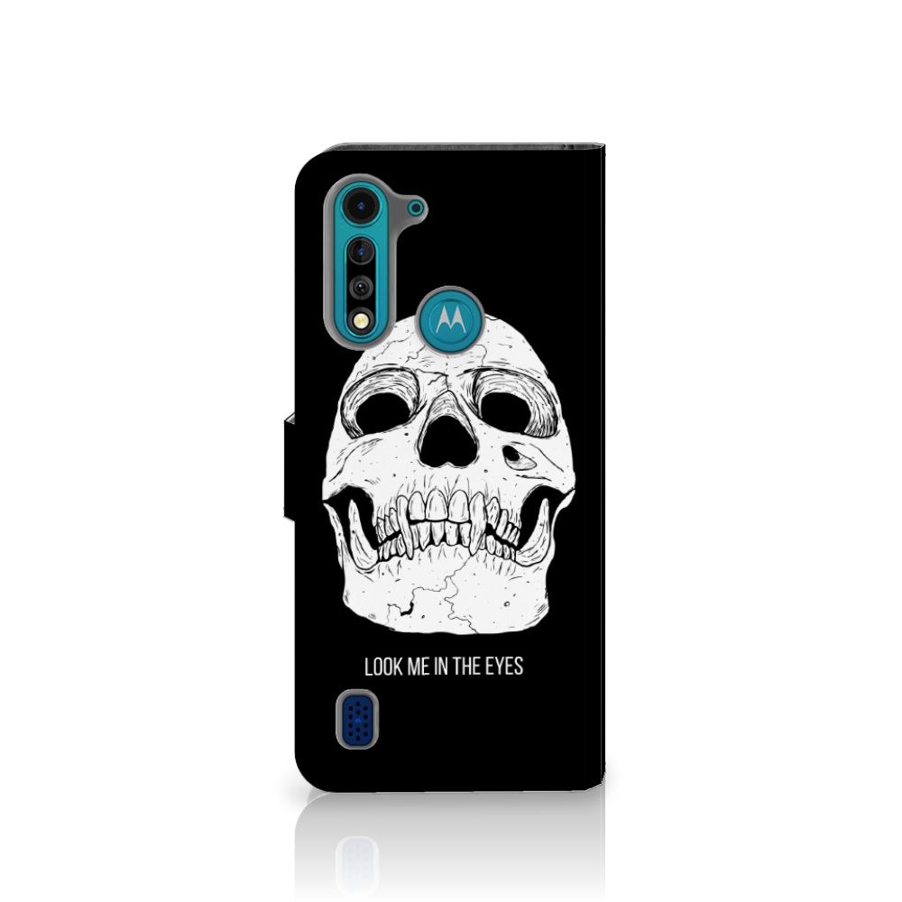 Telefoonhoesje met Naam Motorola G8 Power Lite Skull Eyes