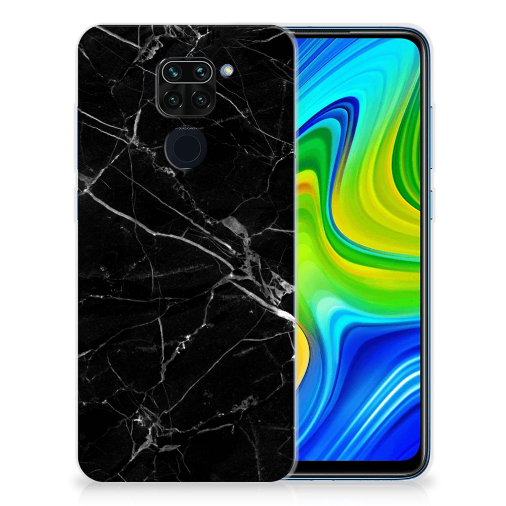 Xiaomi Redmi Note9 TPU Siliconen Hoesje Marmer Zwart - Origineel Cadeau Vader