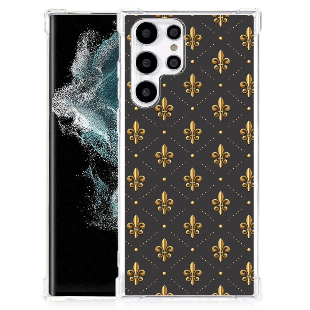 Samsung Galaxy S22 Ultra Doorzichtige Silicone Hoesje Franse Lelie B2C Telecom