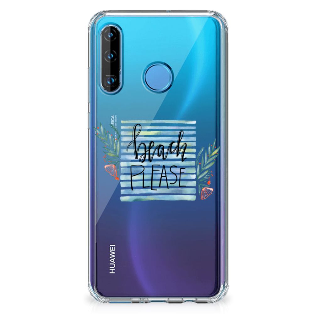 Huawei P30 Lite Stevig Bumper Hoesje Boho Beach