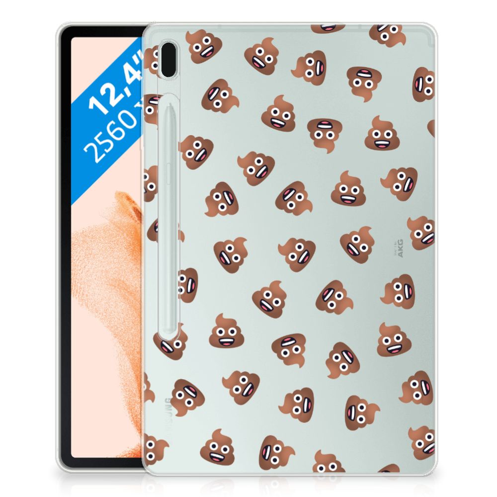 Hippe Hoes voor Samsung Galaxy Tab S7FE Poep Emojis - B2C Telecom