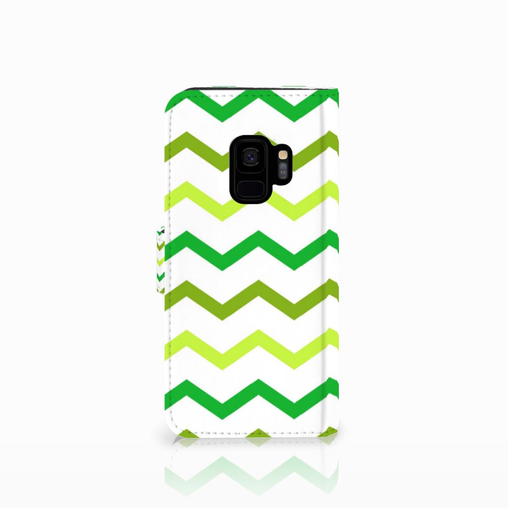 Samsung Galaxy S9 Telefoon Hoesje Zigzag Groen
