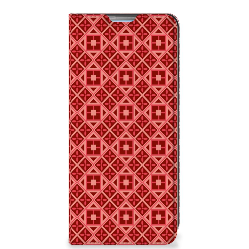 OPPO A74 4G Hoesje met Magneet Batik Rood - B2C Telecom
