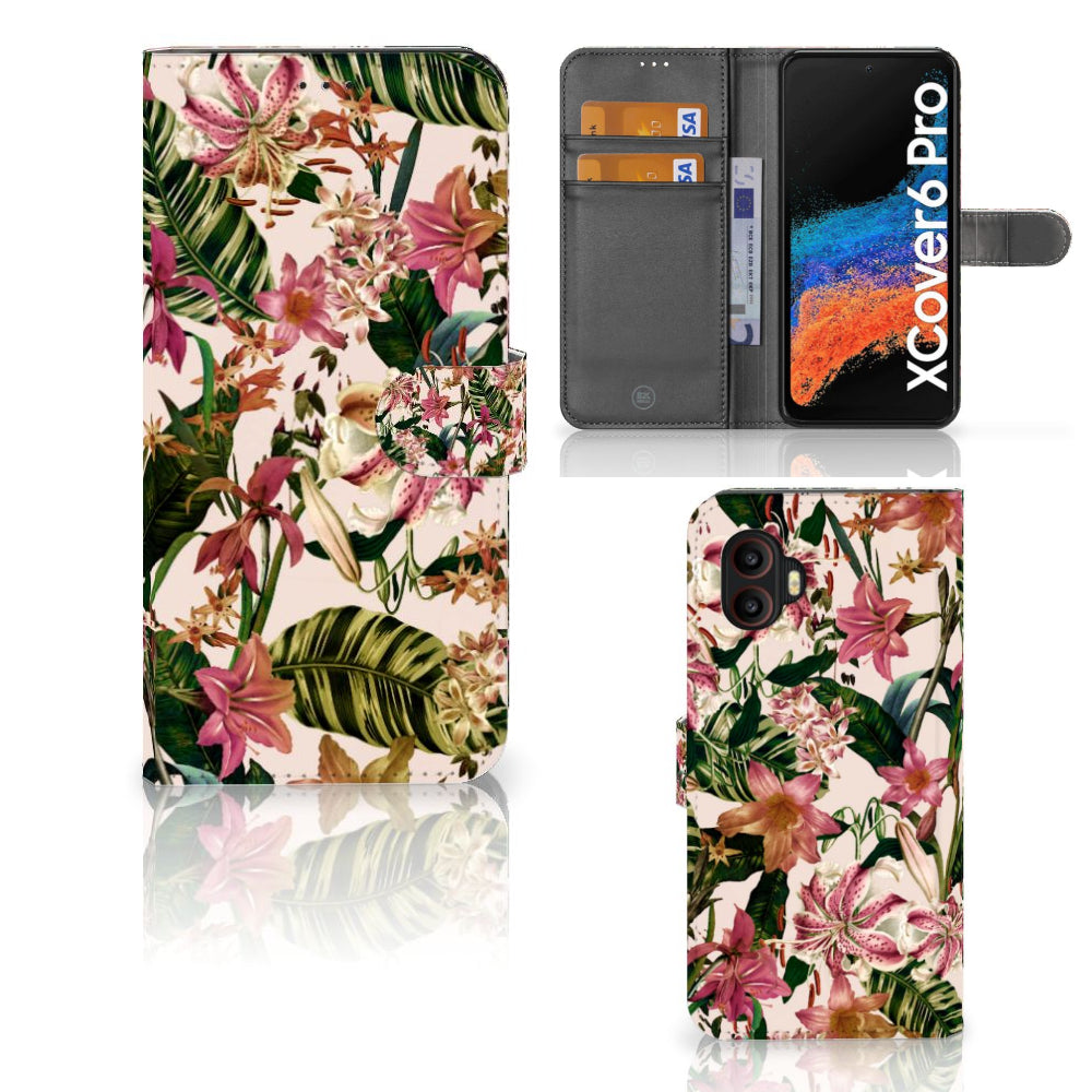 Samsung Galaxy Xcover 6 Pro Hoesje Flowers