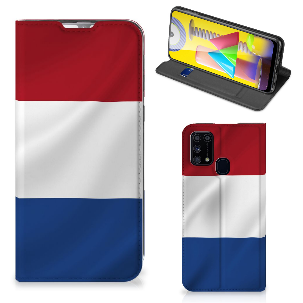 Samsung Galaxy M31 Standcase Nederlandse Vlag - B2C Telecom