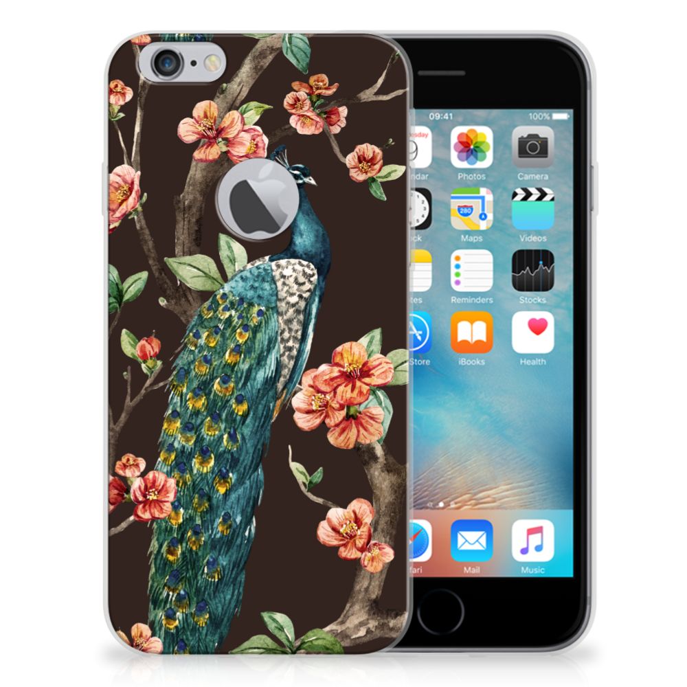 Apple iPhone 6 Plus | 6s Plus TPU Hoesje Pauw met Bloemen