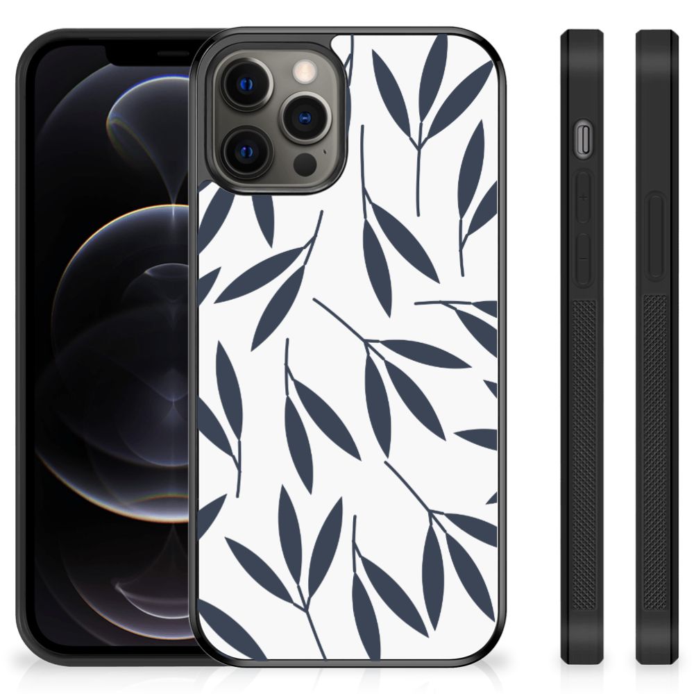 iPhone 12 Pro Max Skin Case Leaves Blue B2C Telecom
