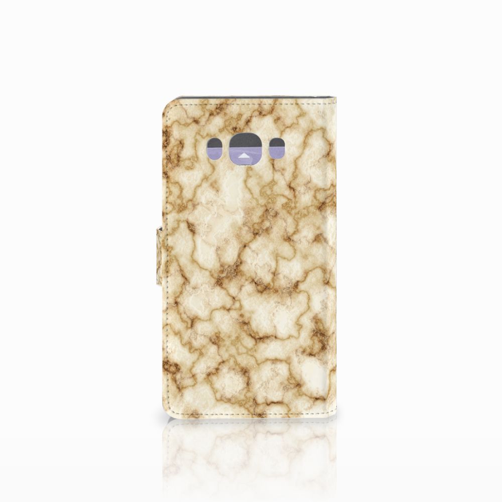 Samsung Galaxy J7 2016 Bookcase Marmer Goud