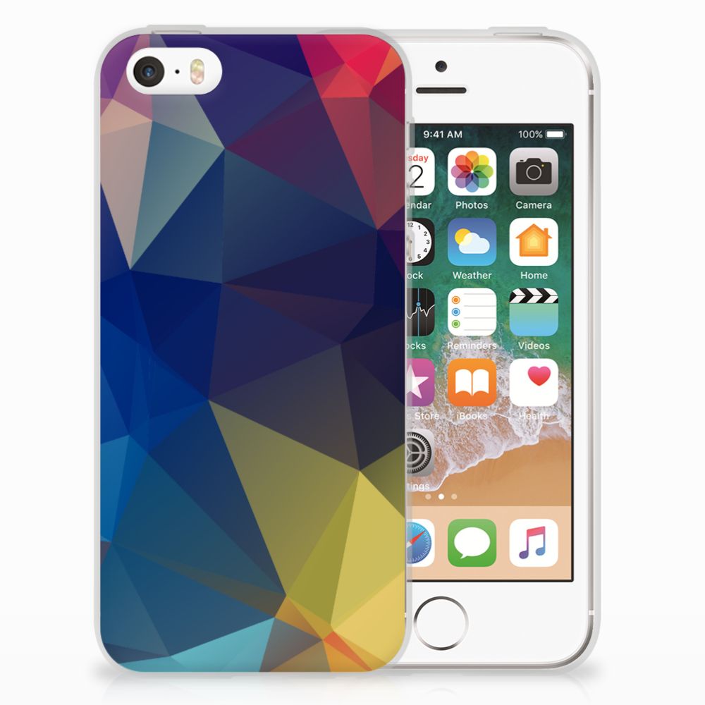 Apple iPhone SE | 5S TPU Hoesje Polygon Dark