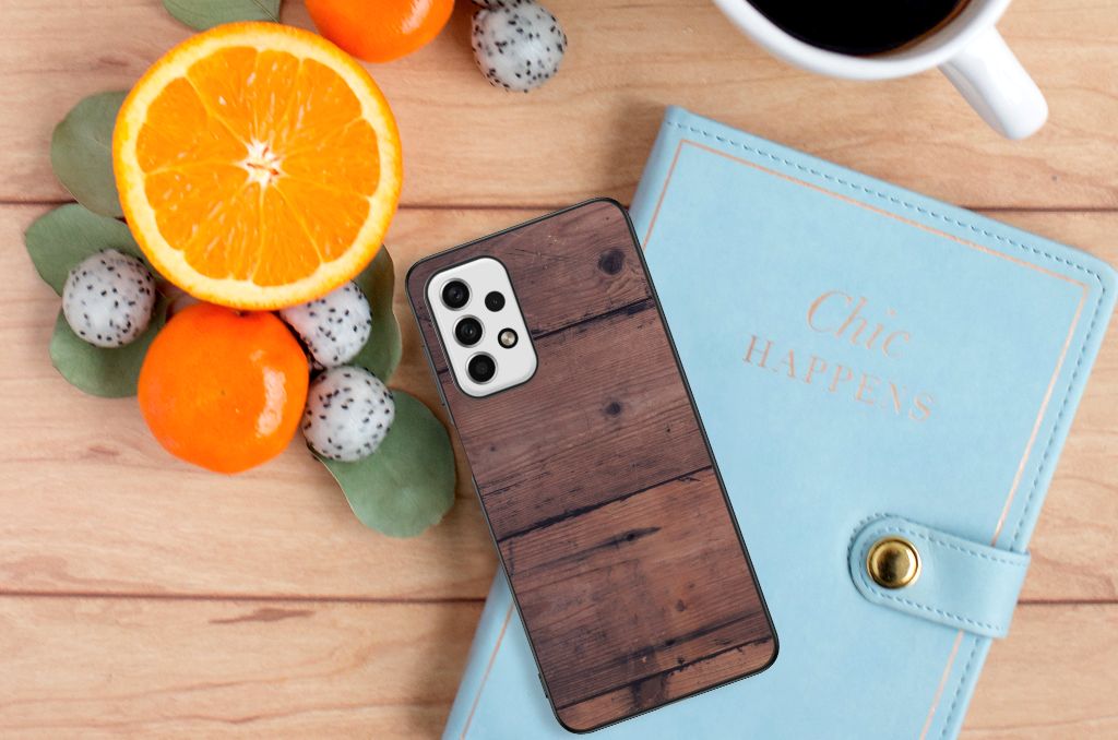 Samsung Galaxy A23 Houten Print Telefoonhoesje Old Wood B2C Telecom