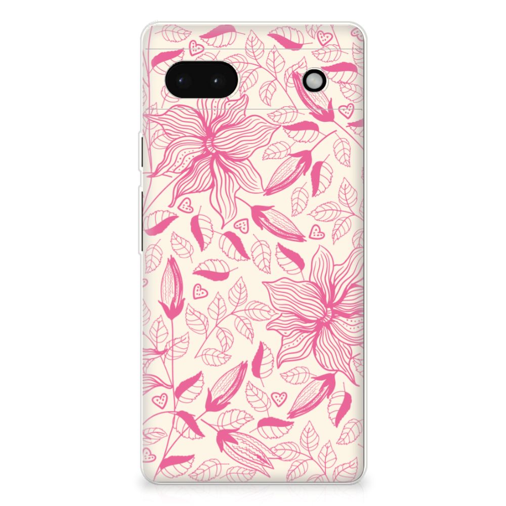 Google Pixel 6A TPU Case Pink Flowers