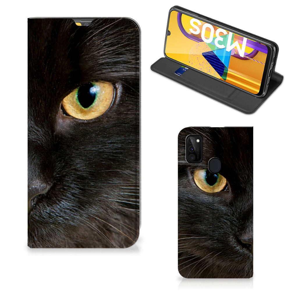 Samsung Galaxy M30s | M21 Hoesje maken Zwarte Kat