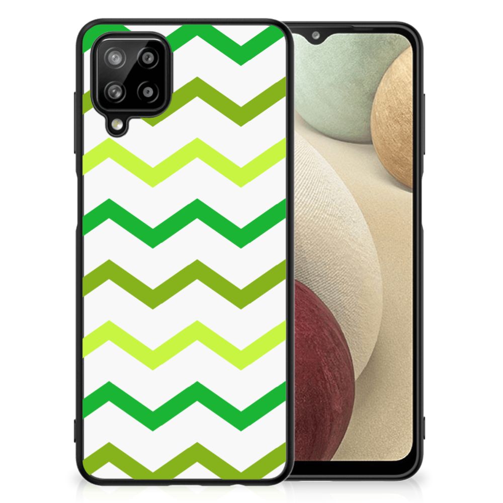 Samsung Galaxy A12 Back Case Zigzag Groen B2C Telecom