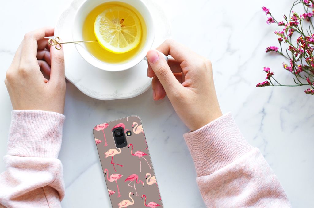 Samsung Galaxy A6 (2018) TPU Hoesje Flamingo