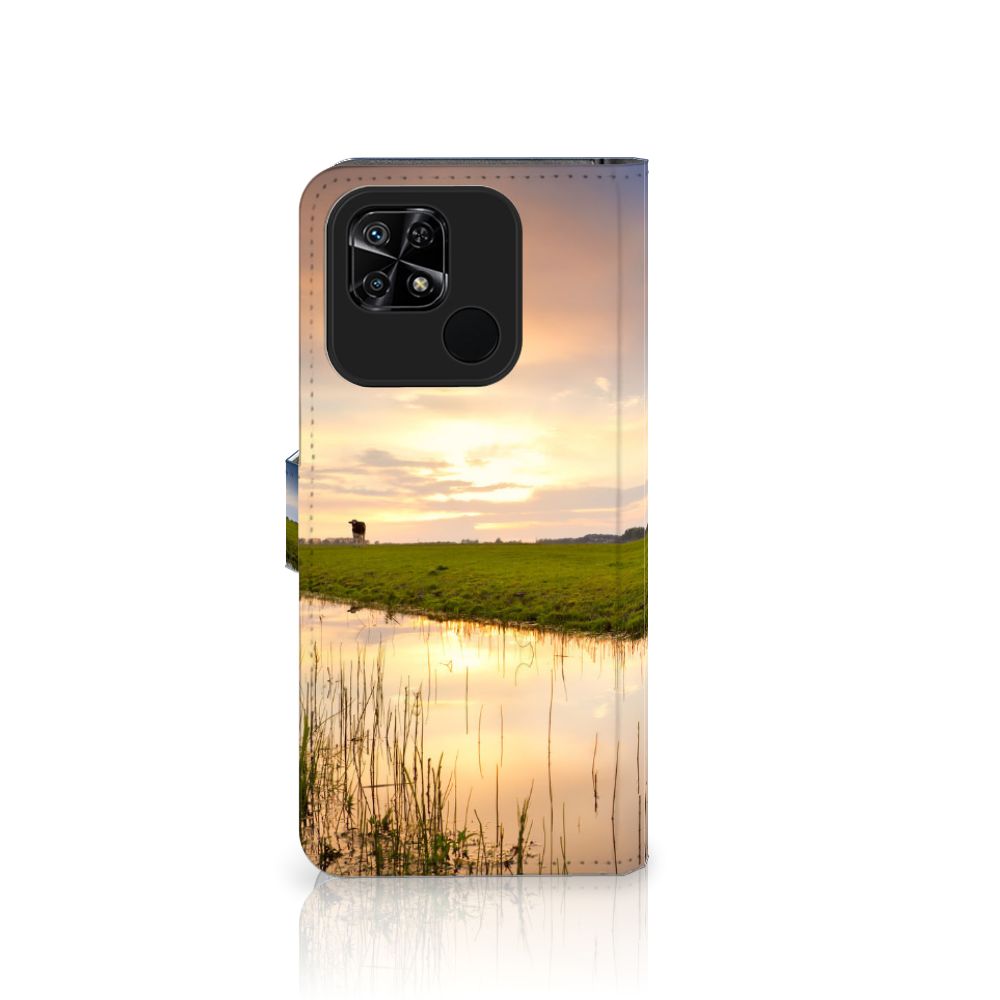 Xiaomi Redmi 10C Telefoonhoesje met Pasjes Koe