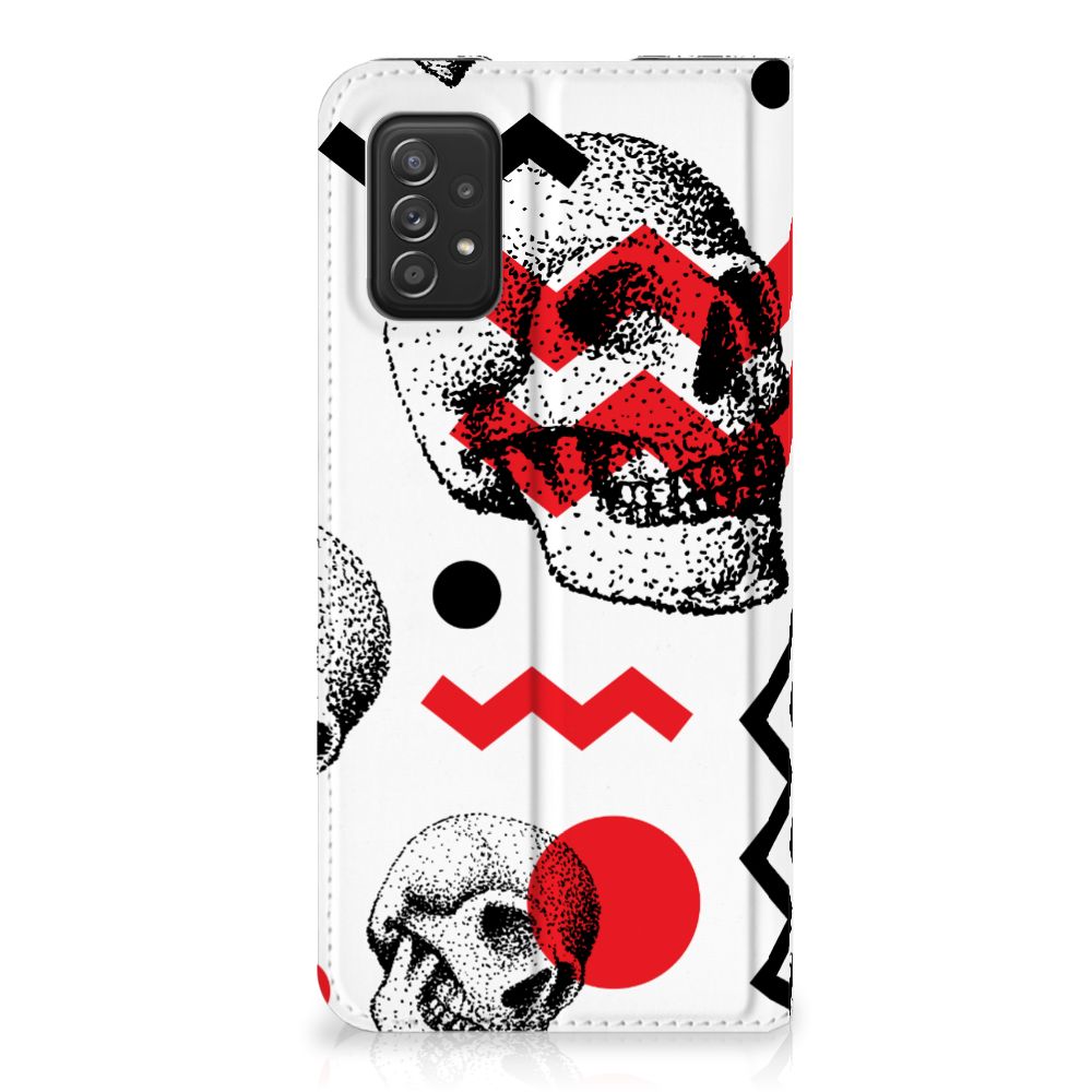 Mobiel BookCase Samsung Galaxy A03s Skull Red - B2C Telecom